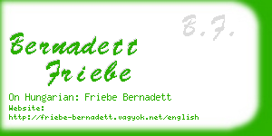 bernadett friebe business card